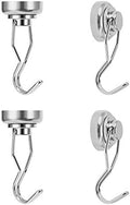 Ant Mag Swivel Magnetic Hooks 80lbs Silver 4 Pack by AntMag