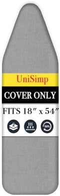 UniSimp Ironing Board Cover and Pad 18"x54" Extra Thick Natural Cotton by UniSimp