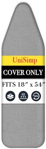 UniSimp Ironing Board Cover and Pad 18"x54" Extra Thick Natural Cotton by UniSimp