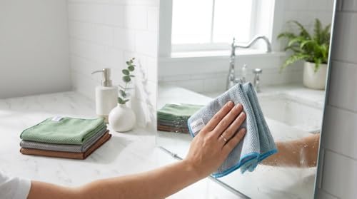 Dual-Sided Microfiber Cleaning Cloths, 11.81" x 11.81", 12 Pack - Image 3
