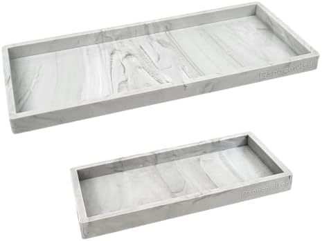 Spacewiser Countertop & Vanity Silicone Tray – 2 PC Set by Spacewiser