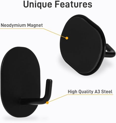Magnetic Hooks 4 Pack, 2 LBS Heavy Duty Magnetic Hooks - Image 4