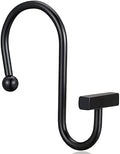 Black Shower Curtain Hooks, Rust Proof Shower Curtain Rings by CHICTIE