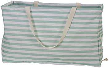 Household Essentials Teal Striped Krush Container All-Purpose Utility Tote by HouseholdEssentials
