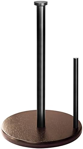 Wood Paper Towel Holder Countertop, Farmhouse Kitchen Paper Towel Holders Stand by OBODING