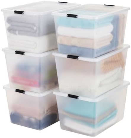 IRIS USA 6-Pack 55 Quart Clip Box by IRISUSA