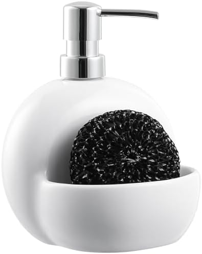 RQYIXI Round Ceramic Dish Soap Dispenser by RQYIXI