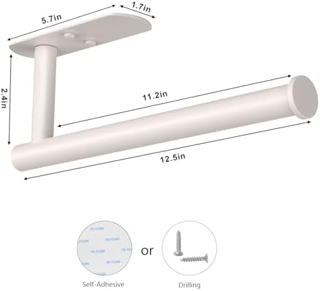 VAEHOLD Adhesive Paper Towel Holder Under Cabinet Wall Mount - Image 5