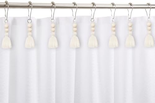 Boho Shower Curtain Hooks Rings Rustproof, CHICTIE Nautical Decorative Shower - Image 4