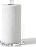 Paper Towel Holder Countertop Clear Acrylic 5.9" Diameter Thickening Sturdy Base by WORHE