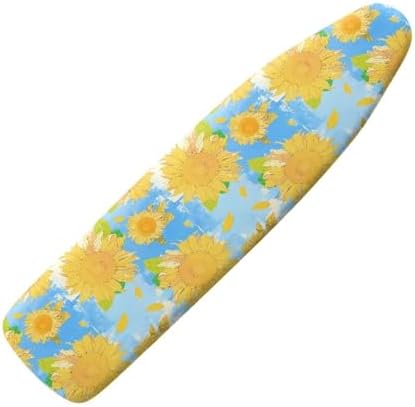 Sunflower Ironing Board Cover, Watercolor Sky Blue Sunflowers Standard 15" X by Daulesho