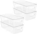 Vtopmart 4pcs Clear Stackable Storage Bins by Vtopmart