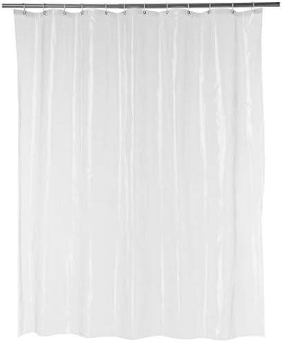 Amazon Basics Water Resistant 8-Gauge PEVA Shower Curtain Liner by AmazonBasics