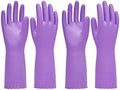 PACIFIC PPE 2 Pairs Dishwashing Gloves, Cotton Flocked Liner by PACIFICPPE