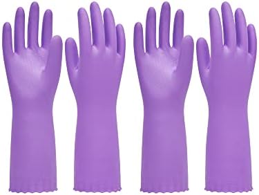 PACIFIC PPE 2 Pairs Dishwashing Gloves, Cotton Flocked Liner by PACIFICPPE