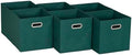 Household Essentials 6 ct Open Fabric Cube Storage Bins, Forest Green by HouseholdEssentials