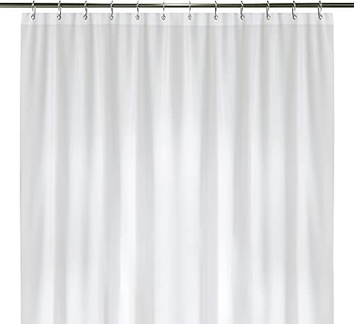 LiBa Shower Curtain PEVA 8G, 72x72 Inch Waterproof White by Liba