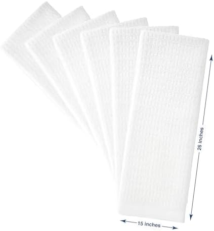 CRAFTSWORTH Cotton Kitchen Towels15 x 26" Solid White Kitchen Hand Towels - Image 6