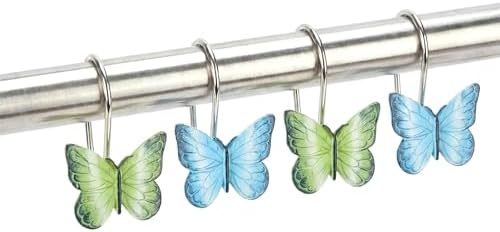 12 Pack Butterfly Shower Curtain Hooks by Unknown