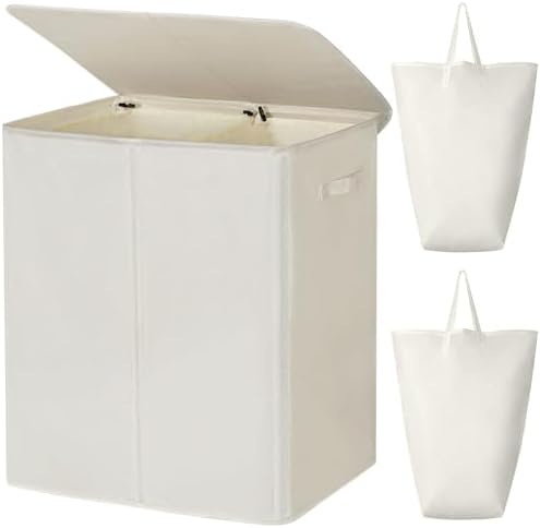 WOWLIVE 140L Double Laundry Hamper 2 Section by WOWLIVE