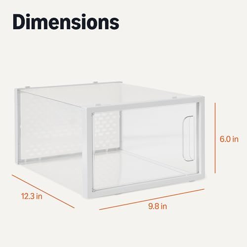 Amazon Basics Stackable and Foldable Clear Shoe Storage Organizer Box - Image 5