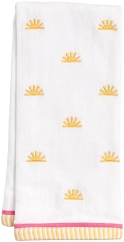 Ritz 2-Piece Cotton Velour Bathroom Hand Towel Set, Embroidered Sun Allover by RITZ