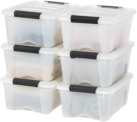 IRIS USA 6-Pack 13 Quart Storage Bins by IRISUSA