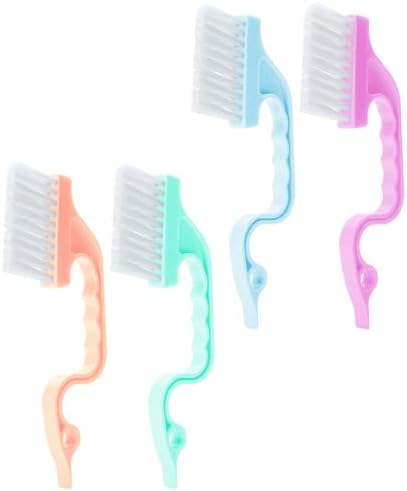 Slick- Window Track Cleaning Brush, 4 Pack, Pastel Colors Ergonomic Handle by SlickSolutions