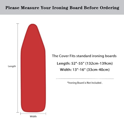 Retro Red Ironing Board Covers Scorch Resistant Heat Insulation Ironing Board - Image 6