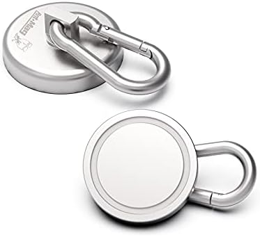Ant Mag Magnetic Hooks Heavy Duty Neodymium, 140LBS Swiveling Carabiner by AntMag