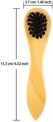 Jovitec 3 Pieces Horsehair Polish Applicator Brush Kit Saddle Soap Shoe Shine - Image 2