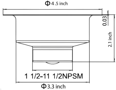 3.5" Stainless Steel Sink Strainer, Stopper & 3-Bolt Flange Set - Image 5