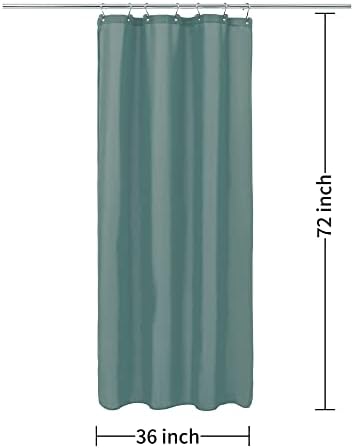 ALYVIA SPRING Stall Waterproof Fabric Shower Curtain or Liner Teal - Image 7
