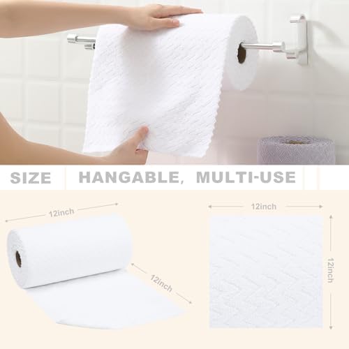 80 Pack Microfiber Cleaning Cloth Roll Reusable Paper Towels 12"x12" Tear Away - Image 2