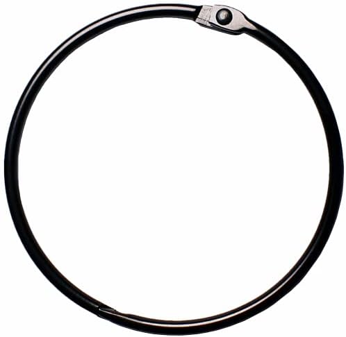 Black Shower Curtain Rings Metal Round Hooks Ring 2.75 Inch Diameter by GOTOONE