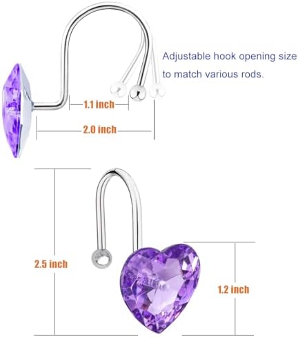 Shower Curtain Hooks Rings for Bathroom - Image 2
