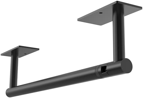 RUACQ Paper Towel Holder Under Cabinet, Stainless Steel, Matte Black by Ruacq
