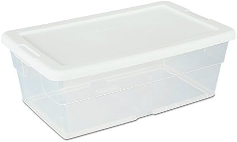 Sterilite Storage Box 13.5" X 8.3" X 4.8", 6 Qt. Clear by Sterilite