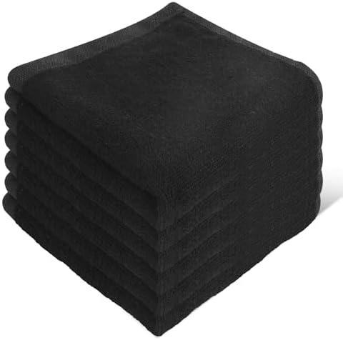 6 Pack Bamboo Fiber Washcloths Face Towels by INFICRIME