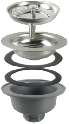 4-1/2‘’ Bowl Type Stainless Steel Sink Strainer Drain Kit - Image 2