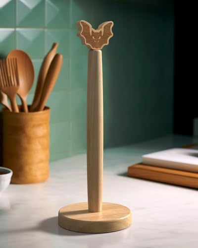 KitchLife Cute Wooden Paper Towel Holder Countertop by OverDoorHooksKitchenSupplies