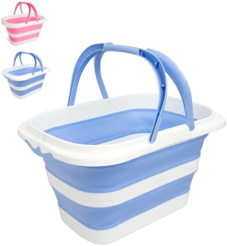 Collapsible Mop Bucket 4.2 Gallon, Space-Saving Foldable Cleaning Bucket by OOOFLOWER