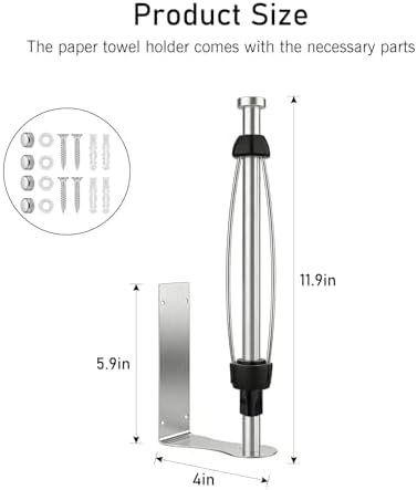 SetSail Paper Towel Holder, 2 Packs Single Hand Operable Paper Towel Holder - Image 2