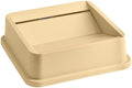 25 Gallon Square Trash Can Swing Lid, Beige, 16.8 x 16.8 x 4.9 Inches, Indoor Use
