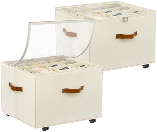 Foyego 2 Pack Shoe Organizer for Closet, Shoe Storage by Foyego