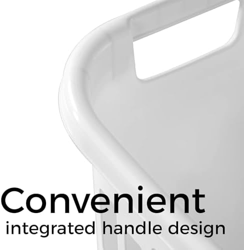 Large Plastic Laundry Hamper, Slim Rectangular, Ventilated, 63 Liter, - Image 6