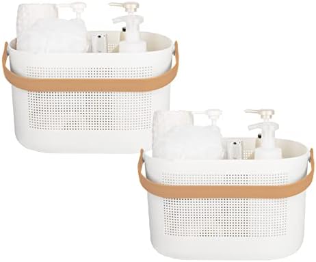 Plastic Portable Shower Caddy Basket, Storage Organizer, 2 Pack by UUJOLY