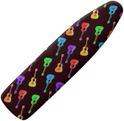 Guitar Ironing Board Cover, Colorful Guitars Standard Size 15"x54" Elastic Edge by Daulesho