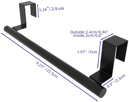 Cabinet Door Towel Bar, Kitchen Towel Holder, Matte Black - Image 5