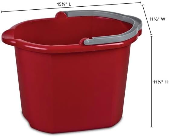 STERILITE 11215806 16Qt Red Dua Spout Pail - Image 4